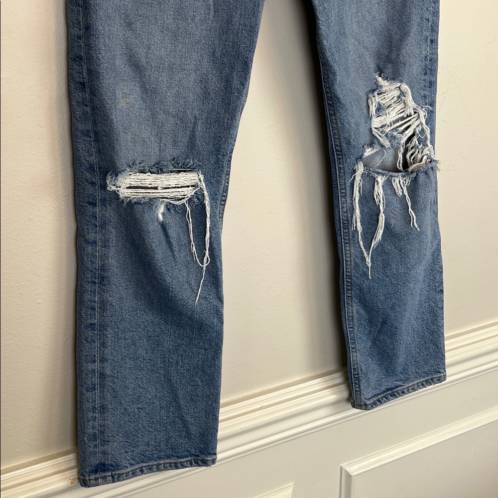 AGOLDE “Riley” jeans Straight Crop High Rise
Button Fly Womens 29 Distressed - Picture 4 of 16